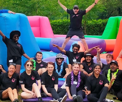 The Fun Experts team after a summer corporate fun day