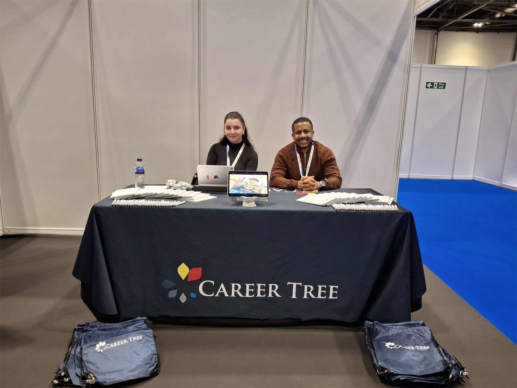 CareerTree colleagues at a London Job Show exhibition stand